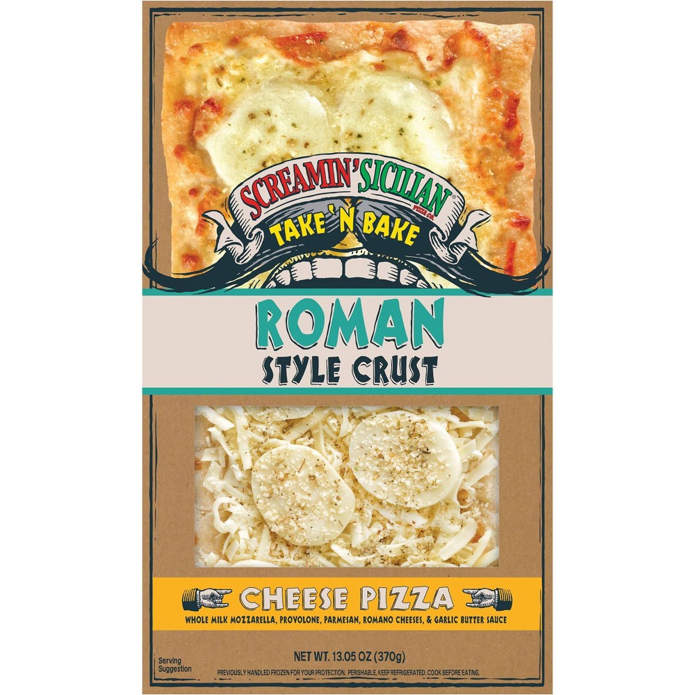 Screamin' Sicilian Take & Bake Cheese Roman Style Pizza - 13.05oz