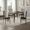 Kings Brand Furniture Dekkers Metal Chairs - Upholstered Dining Room Chair, Set of 4, Black - 4 of 4