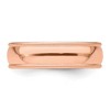 Black Bow Jewelry 6mm 14K Rose, White, or Yellow Gold Half Round Milgrain Standard Band - 3 of 4