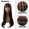 Unique Bargains Women Curly Long Hair Human Hair Wigs 28" with Wig Cap - 3 of 4