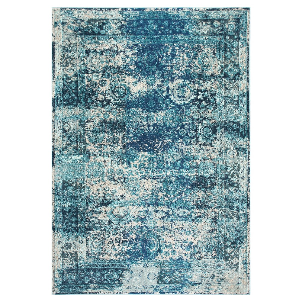 7'10inx11' Vintage Shuler Area Rug Ocean Blue- nuLOOM
