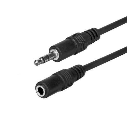 Monoprice Stereo Extension Cable 6 Feet Black 3.5mm Plug