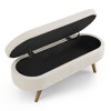 NicBex Storage Ottoman Bench for Bedroom,Oval Storage Bench with Rubber Wood Legs,Ottoman for Living Room,Bedroom,Entryway - image 4 of 4