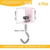 Unique Bargains Steel Adjustable Hanging Bag Desk Mount Utility Rabbit J Hooks 4 Pcs - 2 of 4