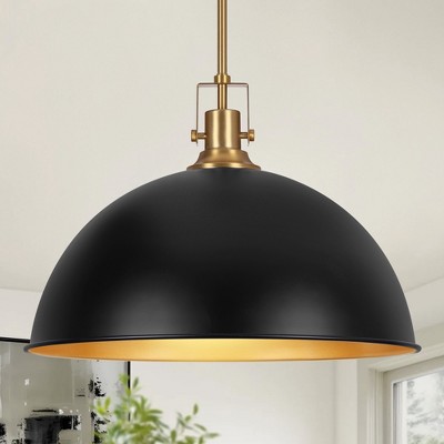 LamQee 1-Light Large Pendant Light Kitchen Island, Farmhouse Modern Dome Pendant Light Fixtures Ceiling Hanging Lighting Chandelier