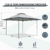EAGLE PEAK 13x13ft Pop Up Canopy Tent Instant Outdoor Canopy Easy Setup w/Auto Extending Eaves - 3 of 4