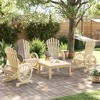 vidaXL Garden Adirondack Chair Set of 4 Natural Wood Solid fir wood - Brown Chair 4 - 3 of 4