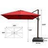 Pellebant 10'x 12.5' Patio cantilever Umbrella Heavy Duty Base Set High-strength Aluminum Pole with 360Rotation 5 Heights Adjustable - 2 of 4