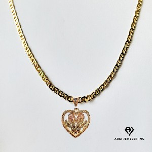 Aria Jeweler Chain with St. Mary Heart - 1 of 4