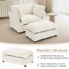 Lycvki 47" Modern Armchair Sofa Chair with Movable Ottoman and Soft Pillows - 3 of 4