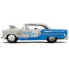 1955 Chevrolet Bel Air "Ghost Gas - Mike's Speed Equip" Light Gray & Blue "Bigtime Muscle" Series 1/24 Diecast Model Car by Jada - 3 of 4