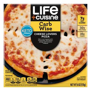 LIFE Cuisine Carb Wise Cheese Lovers Keto Frozen Pizza - 6oz