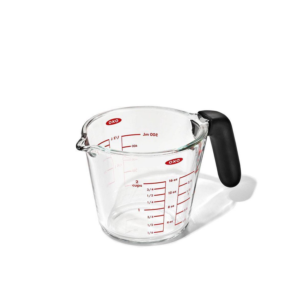 OXO 2c Glass Measuring Cup: Clear, Dishwasher-Safe, 2 Cup Capacity, Lifetime Limited Warranty