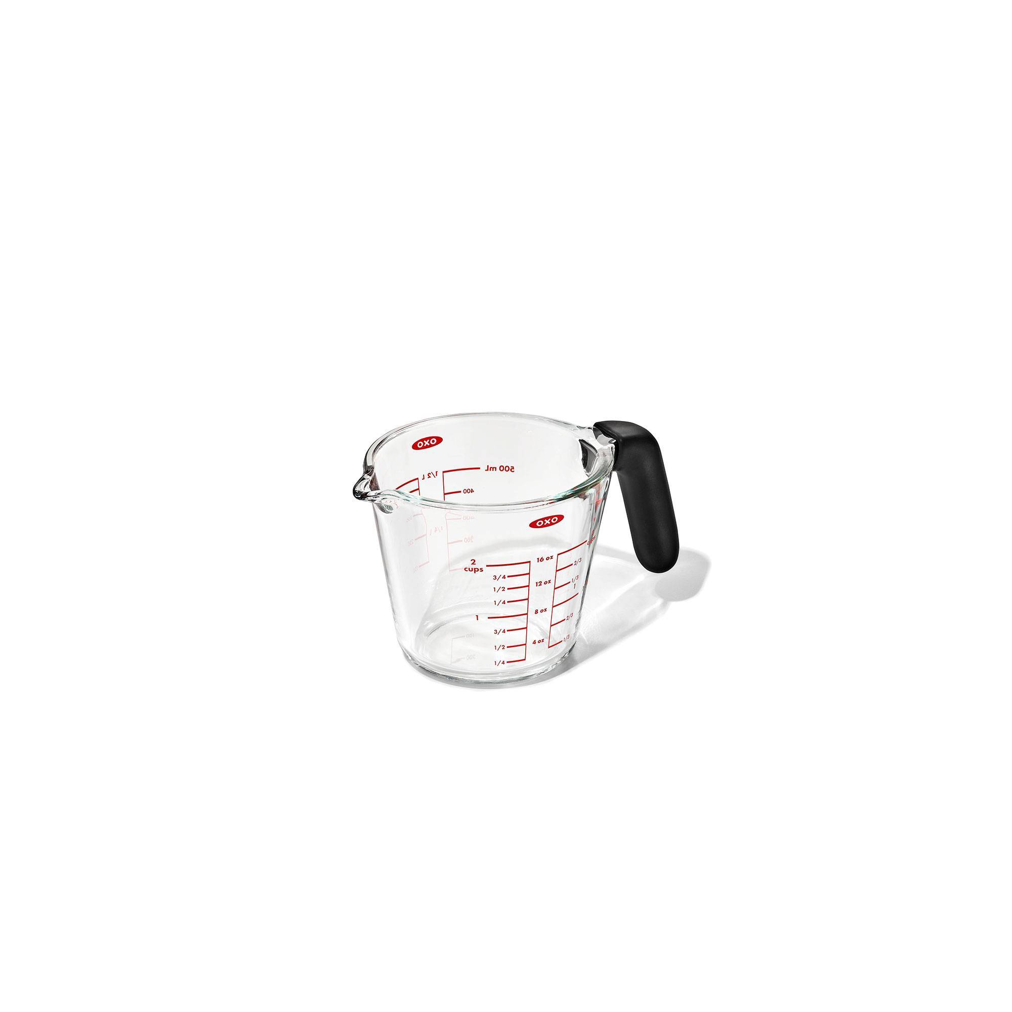 OXO 2c Glass Measuring Cup: Clear, Dishwasher-Safe, 2 Cup Capacity, Lifetime Limited Warranty