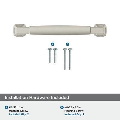 Satin Nickel 5-1/16 Inch Cabinet Drawer Pull