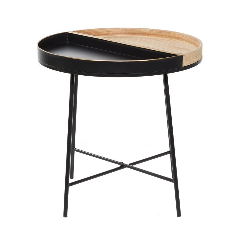 Contemporary Metal and Wood Accent Table - Olivia & May, 5 of 6