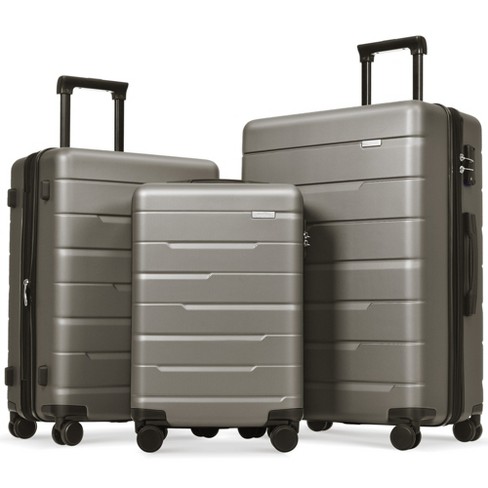 3 Pcs Hardshell Luggage Set, Abs Lightweight Spinner Suitcase With Tsa Lock  (20/24/28)-modernluxe : Target