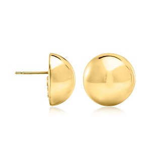 Ross-Simons Italian 16mm 14kt Yellow Gold Dome Earrings - 1 of 4