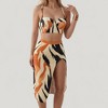 Anna-Kaci Swim Women's Three-Piece Swimsuit Set with Bikini Top High Waist Bottom and Matching Side Slit Skirt Cover-Up - 4 of 4
