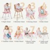 Kinder King 8 in 1 Baby High Chair, Coverts to Dining Booster Seat, Removable Tray & Double Seat Cover, Easy to Wipe - 3 of 4