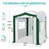 EAGLE PEAK 6x8 Portable Walk in Greenhouse , Heavy Duty Instant Pop Up Green House, Front Roll Up Zipper Entry Door and Mesh Windows, Green/White - 3 of 4