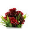 Unique Bargains Artificial Plants Spring Grass with Roses in Pot Plastic 6.3"x6.3"x6.3" 1 Pc - 4 of 4