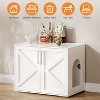 Cat Litter Box Enclosure, Wooden Cat Washroom Furniture with Barn Door Hidden Litter Box Furniture Pet House, Fit Most of Litter Box - 4 of 4