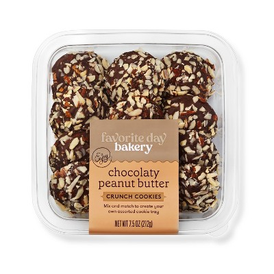 Chocolaty Peanut Butter Crunch Cookies - 7.5oz - Favorite Day™