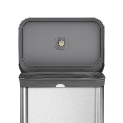 Fingerprint Resistant Stainless Steel Dual Compartment Pedal Trash Can