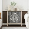 2-Door Carved Storage Cabinet with Adjustable Shelf, Accent Furniture for Living Room, Hallway, Kitchen - 2 of 4