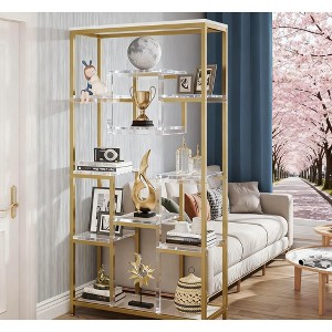 Gulches 71" Tall Modern Bookcase, 11-Tier Display Shelf - 1 of 4