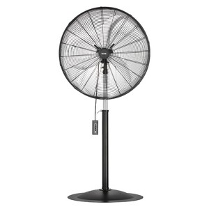 VEVOR Industrial Pedestal Fan, 30 Inch 85-Degree Oscillating Fan, Height Adjustable Standing Fans with 3 Adjustable Speeds, High Power Fans , Black - 1 of 4