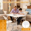 34'' Square Folding Card Table, Fold-in-Half Portable Dining Table with Handle, Dining Tables Indoor Outdoor for Camping Picnic and Party Event - 2 of 4