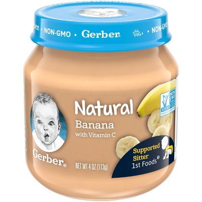Gerber 1st Food Natural Glass Banana Baby Meals - 4oz