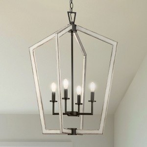 Urban Ambiance Luxury Modern Indoor Chandelier,  30-7/8''H x 24"W x 24''D,  Matte Black Finish, UHP4569 - 1 of 4