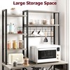 Bakers Rack with Power Outlets - 7-Tier Microwave Stand, 2 Wire Basket, 35.4 Inch Industrial Coffee Bar Station, Kitchen Large Bakers Rack with - 3 of 4