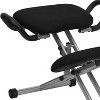 Emma and Oliver Ergonomic Kneeling Office Chair with Handles in Black Fabric - 3 of 4