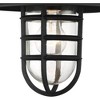John Timberland Marlowe Farmhouse Rustic Wall Light Sconce Matte Black Hardwire 9 1/4" Fixture Metal Cage Clear Glass for Bedroom Living Room Hallway - 3 of 4
