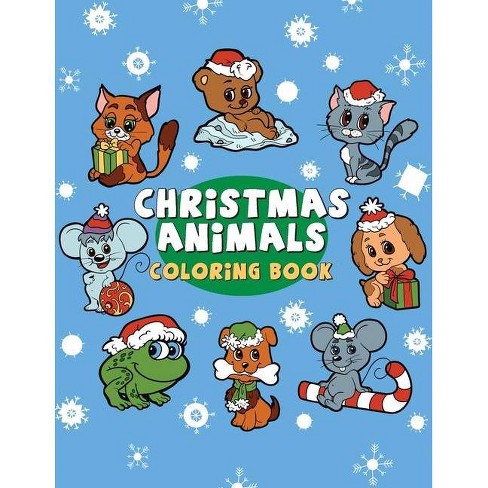 Download Christmas Animals Coloring Books Large Print By Dollhouse Publications Paperback Target