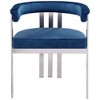 Meridian Furniture,Marcello Velvet Dining Chair, Set of 2 - 3 of 4