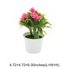 Unique Bargains Artificial Plants Leaf with Curled Rose Plastic 4.72"x4.72"x6.30" 1 Pcs - 3 of 4