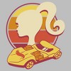 Girls Mattel Retro Barbie and Hot Wheels Silhouette T Shirt - 2 of 4