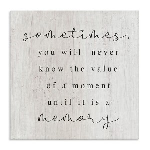 Stupell Industries Value Of A Moment Inspirational, 17" x 17" - 1 of 4