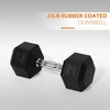 Sapphtopaz Rubber Coated Hex Dumbbell, Dumbbell Set with Non-Slip Grips for Exercise, Muscle Toning, Space-saving Home Gym Strength Training Dumbbells - 2 of 2