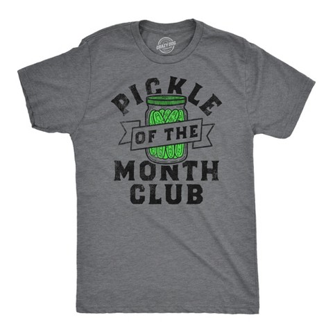 Мужские футболки Crazy Dog T-Shirts, Inc. Mens Funny T Shirts Pickle of The Month Club Sarcastic Food Graphic Novelty Tee for Men - Crazy Dog Men's T Shirt For Foodies Dark Grey M
