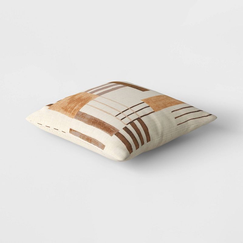 Linework Square Throw Pillow Neutral - Threshold&#8482;, 4 of 7