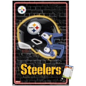 Trends International NFL Pittsburgh Steelers - Neon Helmet 23 Unframed Wall Poster Prints - 1 of 4