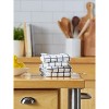 Design Imports  Terry Windowpane Dishtowel Set 4 Piece, 16X26", Mineral Gray - 2 of 4