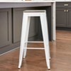 The Lakeside Collection Metal and Wood Counter Stool - Bar Stool White - 2 of 3