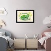 21" x 15" Green Bronto Animals Framed Art Print - Wynwood Studio: Modern Decor, Digital Art, Black Plastic Frame, Wire Mount - 3 of 4